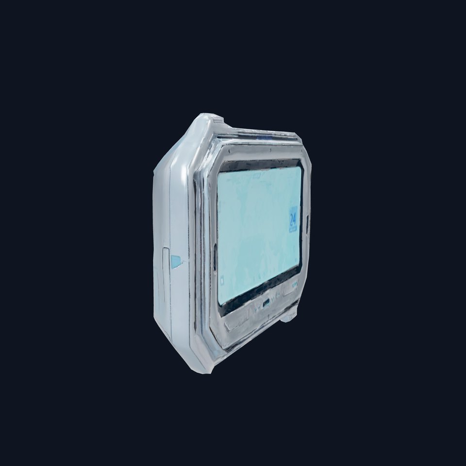 Futuristic Wall Control Panel model pack